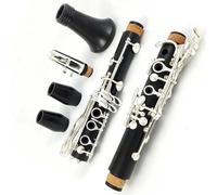 Exquisite clarinet instrument in the key of Bb selected ebony body silver-plated 18 keys Clarinet Musical Instruments