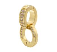 Exquisite Copper Connector with Pave Cubic Zirconia Jewelry Findings Enhancer Clasps for Customized Accessories Fashionable Enhancer Clasp