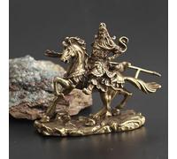 Exquisite Copper Guan Gong Statue Handcrafted Chinese Decoration to Enhance Your Space