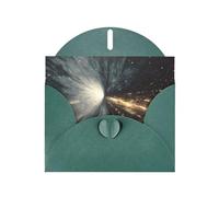Exquisite Cosmic Dash Greeting Card With Dark Green Envelope Suitable For Various Celebratory Occasions Use