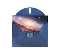 Exquisite Cosmic Dawn Greeting Card With Blue Envelope Suitable For Various Celebratory Occasions Use