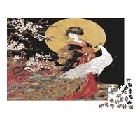 Exquisite Courtesan, White Peacock Jigsaw Puzzles Challenge Toy Educational Games Home Decoration for Adults& Teenager Age 14 Years Up 70x50cm/1000pcs