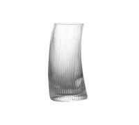 Exquisite Creative Irregular Striped Glass Cup: Clear Practical Drinking Glasses for Coffee Tea Juice Beer, Home Beverage Mug