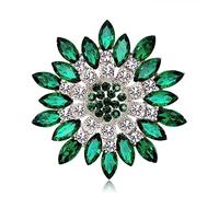 Exquisite Crystal Flower Corsage Bouquet Brooch Pin for Women Girls Rhinestone Floral Lapel Pins Clip Sweater Coat Scarves Dress Suit Badges Brooches Pins Fashion Jewelry Gifts Wedding, S, Metal, no