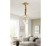 Exquisite Crystal Suspension Light in Gold The hot sale Gold
