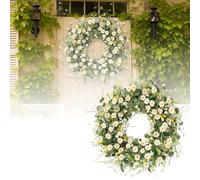 Exquisite Decorative Garland for Interior Wall and Door Festive Home to Create Warm Dream Space Atmosphere (White, 55)