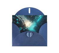 Exquisite Deep-Sea Fish Greeting Card With Blue Envelope Suitable For Various Celebratory Occasions Use