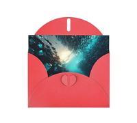 Exquisite Deep-Sea Fish Greeting Card With Red Envelope Suitable For Various Celebratory Occasions Use