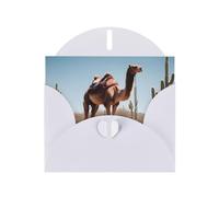 Exquisite Desert Cute Camel Greeting Card With White Envelope Suitable For Various Celebratory Occasions Use