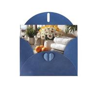 Exquisite Desktop Next To The Window Greeting Card With Blue Envelope Suitable For Various Celebratory Occasions Use