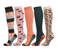 Exquisite Elegance Womens Knee High Boot Socks, 5 Pairs, Soft Combed Cotton Rich, Cosy Welly Long Ski Socks, Seamless Toe & Stay Up Fit, UK 4-8 (EUR 37-42) (3719)