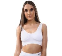 Exquisite Elegance Womens Seamless Padded Bra, Wire-Free, No-Clasp Design, Seamless & Invisible Under Outfit, Breathable Comfort Fit, in Black or White (UK, Alpha, XL, Regular, Regular, White)