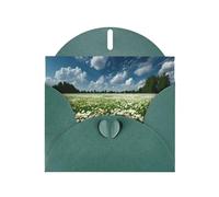 Exquisite Endless Flower Fields Greeting Card With Dark Green Envelope Suitable For Various Celebratory Occasions Use