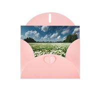 Exquisite Endless Flower Fields Greeting Card With Pink Envelope Suitable For Various Celebratory Occasions Use
