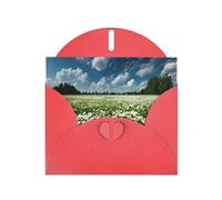 Exquisite Endless Flower Fields Greeting Card With Red Envelope Suitable For Various Celebratory Occasions Use