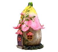 Exquisite Fairy Cottage - Flat Style Wooden Outdoor Tree Fairy Door, Miniature Fairyland Garden Kit, Decor for Kids & Adults