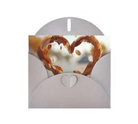 Exquisite Falling Heart Greeting Card With Gray Envelope Suitable For Various Celebratory Occasions Use