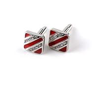 Exquisite Fashion Red Studs Wheat Shirt Cufflinks Fancy Design for Men Gift 1 Pair Elegant and Popular Practical Treatment