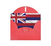 Exquisite Flag Of Hawaii American Greeting Card With Red Envelope Suitable For Various Celebratory Occasions Use
