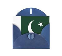 Exquisite Flag Of Pakistan Greeting Card With Blue Envelope Suitable For Various Celebratory Occasions Use