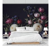 Exquisite Floral Prints Photo Wallpaper -350 X 256 Cm Non-Woven Premium Fleece Wall Mural, Realistic Still Life Style Bedroom Living Room Decoration Poster