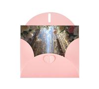 Exquisite Flower City Greeting Card With Pink Envelope Suitable For Various Celebratory Occasions Use