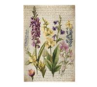 Exquisite Flower Illustrations Puzzle,Adults 500 Piece Botanical Art Wood Puzzles,Vintage Classic Aesthetics,Let Your Imagination Run Wild,Hands-On Assembly of Your Home Décor Wall Art