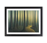 Exquisite Forest H1022 Framed Print for Living Room Bedroom Home Office Décor, Wall Art Picture Ready to Hang, Black A3 Frame (46 x 34 cm)