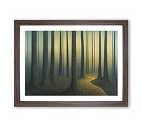Exquisite Forest H1022 Framed Print for Living Room Bedroom Home Office Décor, Wall Art Picture Ready to Hang, Walnut A2 Frame (64 x 46 cm)