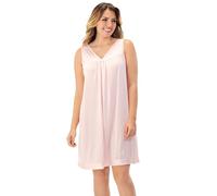 Exquisite Form Vanity Fair Coloratura Women`s Short Nightgown, VF-30107, XL, Pink Champagne