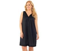 Exquisite Form Women's Coloratura Ärmelloses Kurzes Kleid Night Shirt, Black-Midnight Black, XL