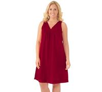 Exquisite Form Women's Coloratura Sleeveless Short Gown Night Shirt, Sangria, S