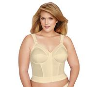 Exquisite Form Women's Front Close Longline Bra #5107530, Beige, 44D