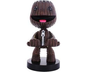 Exquisite Gaming: Sackboy: A Big Adventure - Sackboy - Original Mobile Phone & Gaming Controller Holder, Device Stand, Cable Guys, Sony Licensed Figure