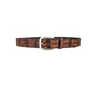 Exquisite Genuine Caiman Leather Belt - male - Carlo Colucci - Belts - Brown - 95 CM - Accessories 95 CM