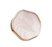 Exquisite Gold Flower Resin Shank Buttons for Needlework Clothing Women Coat Suit Cardigan Sewing Button, Beige, 30mm 10pcs