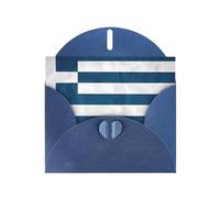 Exquisite Greek Flag Greeting Card With Blue Envelope Suitable For Various Celebratory Occasions Use