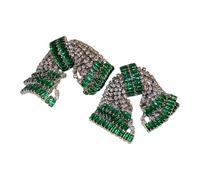 Exquisite Gunmetal Butterfly Dangle Earrings with Premium Zircon Versatile Elegant Ear Jewelry for Night Out Looks Attractive Bowknot Dangle Earrings