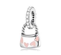 Exquisite Handbag Dangle Charm Fashion Genuine 925 Sterling Silver Compatible With Pandora Bracelet