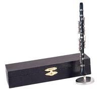Exquisite Handcrafted Miniature Clarinet Replicas Model with Gold Plating Musical Instrument Decoration for Home Gold Plated Clarinet Model