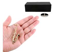 Exquisite Handcrafted Miniature Tenors Saxophone Brass Model With Gold Plating Musical Instrument Decoration For Home Music Scene Accessory