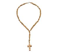 Exquisite Handmade Catholic Rosary Beads with Cross, Natural Olive Wood Rosaries Necklace Prayer Gifts for Men Women,7mm