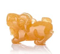 Exquisite handmade pendant,Natural Jade Necklace Golden Jade Feng Shui Lucky Zodiac Animal Charm Pendant Neacklace Adjustable String Spiritual Talisman for Birth Year Wealth Prosperity Good Luck,Ox,La