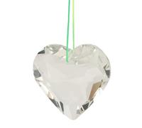 Exquisite Heart Prism Ornaments, Sparkling Transparent Crystal, Geometric Shape, Perfect for Chandeliers, Christmas Trees, Plants, Photography Props, and More (Transparent)