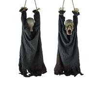 Exquisite Horror Skeleton Ghost Prop Haunted House Electric Ghost for Doll Hanging Props for Theme P