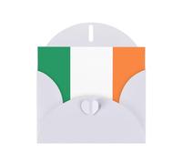 Exquisite Irish Flag Greeting Card With White Envelope Suitable For Various Celebratory Occasions Use
