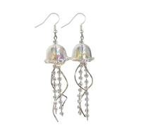 Exquisite Jellyfish Charm Earrings Individualized Jellyfish Pedant Earring Elegant Dangle Ear Hook for Stylish Outfits Acrylics Earrings