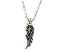 Exquisite Jewellery,Necklaces with Pendants, Men's S Angel Wings Vintage Fashion Feather Pendant Necklace + Chain 60 cm
