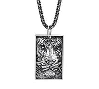 Exquisite Jewellery,Pendant Necklaces, S Men's Tiger Viking Gothic Vintage Tiger Pendant Necklace + Chain 70 cm