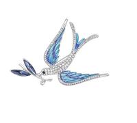 Exquisite Kirsite Swallow Brooch with Oil Inlay and Motifs Sparkling Lapel Pin Perfect for Gift Giving Vintage Swallow Bird Oil Pin